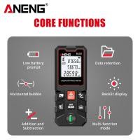 ราคา ANENG เครื่องวัดระยะ เลเซอร์วัดระยะ 40/60/80/100 เมตร เครื่องวัดระยะเลเซอร์ขนาดพกพา ตลับเมตรดิจิตอล อุปกรณ์ เครื่องมือ (11090649372)