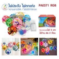 ราคา ไฟกระพริบ ไฟลูกบอล ไฟตกแต่ง LED ไฟตกแต่งบ้าน ไฟประดับสวน PAE571-RGB (29788896515)