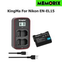 ราคา KingMa For Nikon EN-EL15 (1960mAh) Battery and LCD Dual USB Charger Kit for Nikon D7100 D800 D810 D7200 D7000 (23070720724)