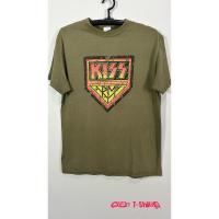 ราคา เสื้อวง KISS Army ป้ายดี สีเขียวทหาร ของแท้จากกระสอบมือสอง (28873293186)