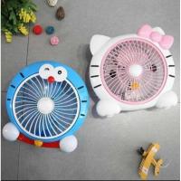 ราคา พัดลมตั้งโต๊ะโดเรม่อน และ คิตตี้ (11754932508)