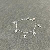 ราคา กำไลข้อมือเงินแท้ ลายโซ่พร้อมปลาโลมา (41553075432)