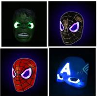ราคา อะนิเมะ Spider-Man LED Light Mask Cool การ์ตูน Iron Man กัปตันอเมริกาเครื่องแต่งกาย Party Stage Performance Prop เด็กของขวัญ (40056800337)