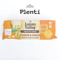 ราคา Vegan cheese and Onion Toasted Rice Cracker Lanna Valley 100g (25155309523)