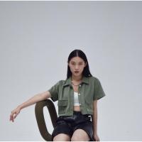 ราคา Theremin - Tommy Crop Shirt สีOlive (12559524964)