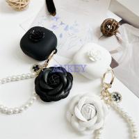 ราคา Cover For Beats Powerbeats Pro / Fit Pro / Studio Buds Earphone Silicone Case Black Flower Gift Earbuds Soft Protective Headphone Headset Skin with Pearl chain (23340639853)
