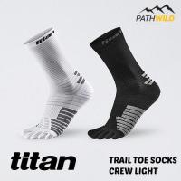 ราคา ถุงเท้าวิ่งเทรลแบบแยกนิ้ว TITAN TRAIL TOE SOCKS CREW LIGHT ลดการเสียดสี ระบายอากาศดี ความยาวครึ่งแข้ง (19645580011)