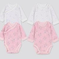 ราคา Uniqlo Newborn บอดี้สูท แขนยาว เด็กแรกเกิด size 60 ลายมิกกี้เมาส์ 2ตัว/แพค (3514112269)