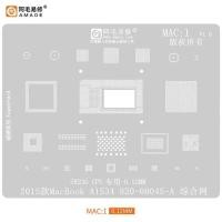 ราคา 0.12 มม.Amaoe MAC:1 BGA Reballing Stencil สําหรับ 2015 ปี MACBOOK CPU A1534 NAND FLASH Wifi ชิป (26433499016)