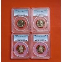 ราคา เหรียญเกรด PCGS PR69DCAM, PR67 ,PR68 Washington Quarter ปี 1968,71,76,84,85-S #ขัดเงา (23051291361)