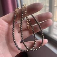 ราคา 3มิลลิเมตรลูกปัดเหลี่ยมเพชรพลอย ไพไรต์ สร้อยข้อมือลิงค์โซ่ตัด ไพไรต์ หินสร้อยข้อมือความมั่งคั่งเครื่องประดับที่สง่างาม1ชิ้น (29884917371)