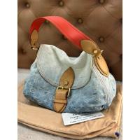 ราคา Lv denim Louis Vuitton White/Blue Monogram Denim Limited Edition Sunray Bag (29788175388)