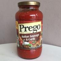 ราคา ซอสสปาเก็ตตี้ PREGO นำเข้าจากอเมริกา "ผสมไส้กรอกอิตาเลียน+กระเทียม "ขนาด 666 กรัม (5731932342)