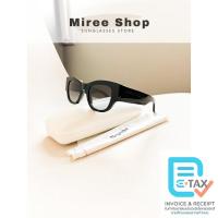 ราคา Alexander McQueen Angle Square Rectangular Sunglasses กรอบดำ ของแท้ AM0420S (24065975813)