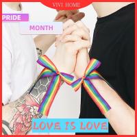 ราคา 【พร้อมส่ง】LGBT PRIDE MONTH สายรัดข้อมือริบบิ้นยาว ลายทาง สีรุ้ง สําหรับตกแต่งกระเป๋าเป้สะพายหลัง (23444322333)