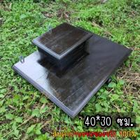 ราคา PTK หิ้งพระไม้สักแบบแขวนผนัง ไซส์ 40*30 cm. หิ้งไม้สักแท้ งานสีดำ Buddha shelf. (41856240790)