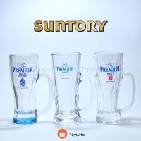 ราคา ของแท้! The premium malt's suntory แก้วเบียร์ญี่ปุ่นแบบมีหู แบรนด์ Suntory จากญี่ปุ่น (20295135486)