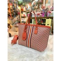 ราคา Tory Burch GEMINI LINK CANVAS SMALL TOTE อปก.ป้ายห้อย สาย 9,990฿ มีสายสะพายยาว และ (25987936739)
