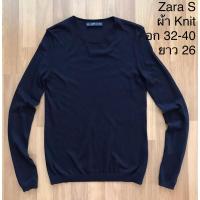 ราคา Zara size S เสื้อผ้า Knit สีกรมท่า อก 32 ยืดได้ถึง 40 ยาว 26 มือสอง สภาพ 100% (18279537129)