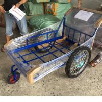 ราคา (ล้อมือสอง17นิ้ว)รถเข็นสามล้อ โครงเหล็กสีน้ำเงิน(ขนาด12 ปี๊บ 75x125cm)-ล้อหน้าแม็กซ์เหล็ก ยางตัน (2695373207)
