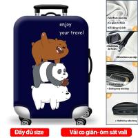 ราคา ผ้าคลุมกระเป๋าเดินทางลายการ์ตูนน่ารักผ้าคลุมกระเป๋าเดินทางสําหรับเดินทางสะดวกพร้อมผ้ายืด4ทางหนาพิเศษและหมี3ตัว (27234749157)