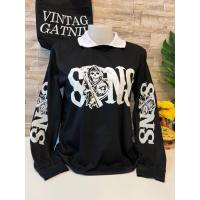 ราคา เสื้อคอปกวินเทจ แฟชั่นยุค90 เสื้อโปโลสีดำ สกรีนลายเท่ๆสไตล์วินเทจ (23741444219)