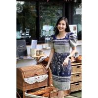 ราคา เดรสผ้าไทยผ้าทอผ้ามัดหมี่ (19849965042)