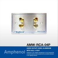 ราคา Amphenol AMW-RCA-04P แผ่นเพลท RCA, 4 Port (15305801303)