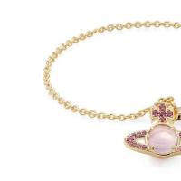 ราคา ,Vivienne Westwood สีชมพู Turnable Lucky ลูกปัด Saturn สร้อยข้อมือหญิงแฟชั่นอินเทรนด์สร้อยข้อมือป (29164765475)