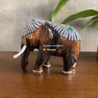 ราคา ช้างไม้แกะสลัก ช้างไม้มงคล สีเงิน (2นิ้ว) (7183029432)