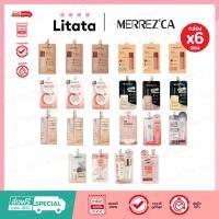 ราคา [กล่อง x6ซอง] เมอร์เรซกา Merrezca Skin Up Liquid Foundation, Skin Lighter Glow, Skin Base, Light up (4101483359)