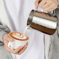 ราคา 350ml/600ml/1000ml ฟองนม เหยือกตีฟองนม สแตนเลสเหยือกทำฟองนม สำหรับชงกาแฟ เหยือกตีฟองนม ถ้วยตวงนม ถ้วยตวงชงกาแฟ (25929788885)