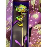ราคา ดอกกุหลาบโกลเด้นท์ ชุบทอง 24 K สีรุ้ง Golden Rose (9814382371)