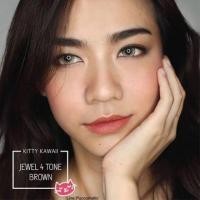 ราคา คอนแทคเลนส์ รุ่น Mini Jewel 4 Tone มีสีเทา/ตาล Gray/Brown By Kitty Kawaii มีค่าสายตาปกติ (0.00) (10498759526)