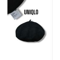 ราคา หมวกเบเร่ต์ UNIQLO มือสอง สีดำ สภาพดี ไซส์57cmG062⚡ (28724998682)
