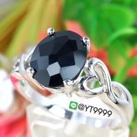 ราคา แหวนนิล แหวนเงินแท้ 92.5% ชุบทองคำขาว ประดับพลอยนิลแท้ YTG-8362 (4406095003)