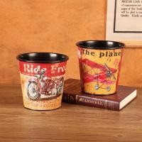 ราคา ย้อนยุค เหล็ก หนาพิเศษเดสก์ท็อปถังขยะไม่มีฝาปิดบ้านห้องนั่งเล่นโต๊ะรับประทานอาหารเคาน์เตอร์ตารางเปลือกถังขยะถังเก็บ (41565146315)