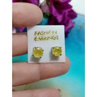 ราคา ต่างหูพลอยบุษราคัมแท้บุษน้ำแตงคู่นี้เป็นพลอยดิบน้ำสวยสะอาดเนื้อฉ่ำ (17314389650)