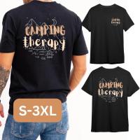 ราคา BNN Camping Therapy เสื้อยืดสกรีนสไตส์แคมปิ้ง วินเทจ สีดำ  ไซส์  S-3XL (25025934989)