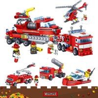 ราคา Wuhuiชุดตัวต่อสร้างเมือง348ชิ้น,ของเล่นตัวต่อเลโก้รถเฮ (29450168720)