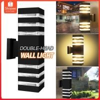 ราคา โคมไฟนอกบ้าน ไฟติดผนัง โคมไฟติดผนัง LED ไฟตกแต่ง กันน้ำได้ หลอดไฟแบบถอดเปลี่ยนได้ ไฟประดับกลางแจ้งสวน (25391103104)