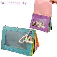 ราคา Fallforbeauty กระเป๋าถือแต่งหน้าแบบพกพา,โปร่งใส 6 ช่องสายรุ้งกระเป๋าเก็บ,Multi-functional Loose-Leaf Binder Hangable Waterproof Travel Zipper Pouch School (27626863341)