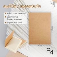 ราคา Notebook สมุดโน๊ต สมุดจดบันทึก สมุดโน๊ตเย็บลวด สมุดปกกระดาษคราฟท์ ขนาด A4 มีเส้น (ราคา/1เล่ม) (24493538370)