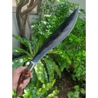 ราคา มีดเหน็บ มีดอีเหน็บ อีเหน็บ (E-Nep) มีดแคมป์ มีดควาญ มีดเหน็บงาช้าง มีดเดินป่า 11.2” SUP9 ผิวไฟ ด้ามเหง้าไผ่ คอเลส (20548759308)