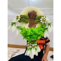 ราคา พวงมาลัย พวงมาลัยข้อพระกร สีเขียวผสมสีขาว งานคุณภาพ ไหว้พระ 32 ซม.ไหว้ผู้ใหญ่ บูชาพระ รับเสด็จ มาลัยสีเขียว ปราณีต (26860757335)