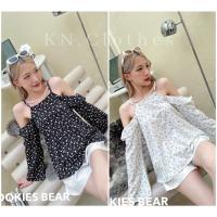 ราคา สายเดี่ยวเว้าไหล่ แขนยาว แต่งระบาย Cookies Bear (18189850176)