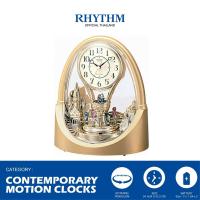 ราคา นาฬิกาตั้งโต๊ะ RHYTHM นาฬิกาตกแต่งบ้านสไตล์หรูหรา ม้าหมุน ระบบเดินเข็มของญี่ปุ่น 21.4 x 24.1 ซม. (23013735243)