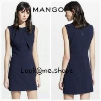ราคา MNG : Navy Drape Dress (1563520821)