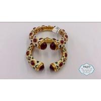 ราคา กำไลเงินแท้92.5% ลงยา ชุบทอง ฝังเม็ดทับทิมโตๆ (11559422498)