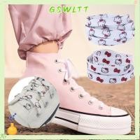 ราคา GSWLTT เชือกผูกรองเท้าแบน 2 ชิ้น, ลายการ์ตูน 120 ซม.Hello Kitty Shoelaces, น่ารัก Sanrio รองเท้าลูกไม้อุปกรณ์เสริมสําหรับรองเท้าผ้าใบรองเท้าสีขาว (26636677390)